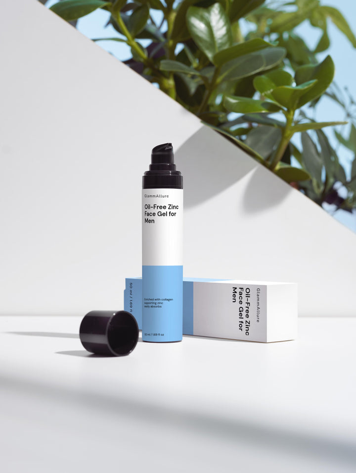 GlammAllure Oil-Free Zinc Face Gel for Men GlammAllure 